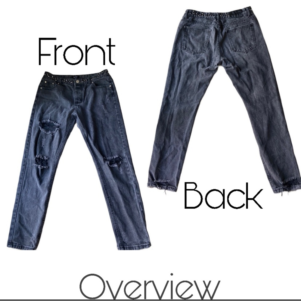 Black Ripped Skinny Jeans (size 34/XS)